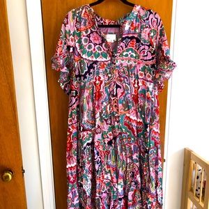 Anthropologie paisley dress, size L